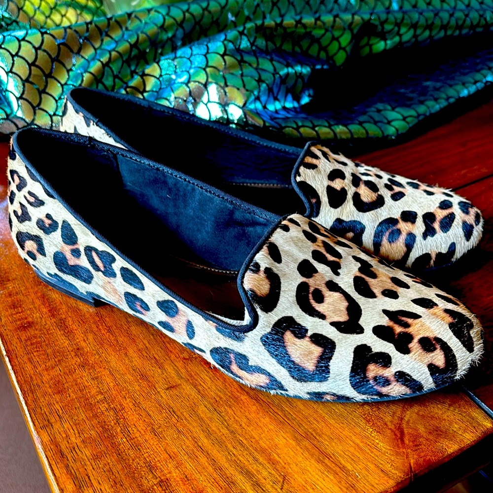 Leopard print loafers!